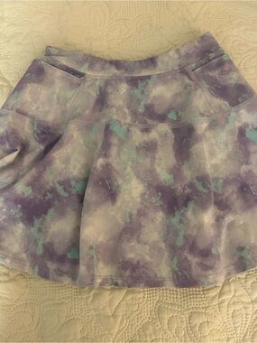 Girls Athletic Works Purple Tie-Dye A-Line Skirt